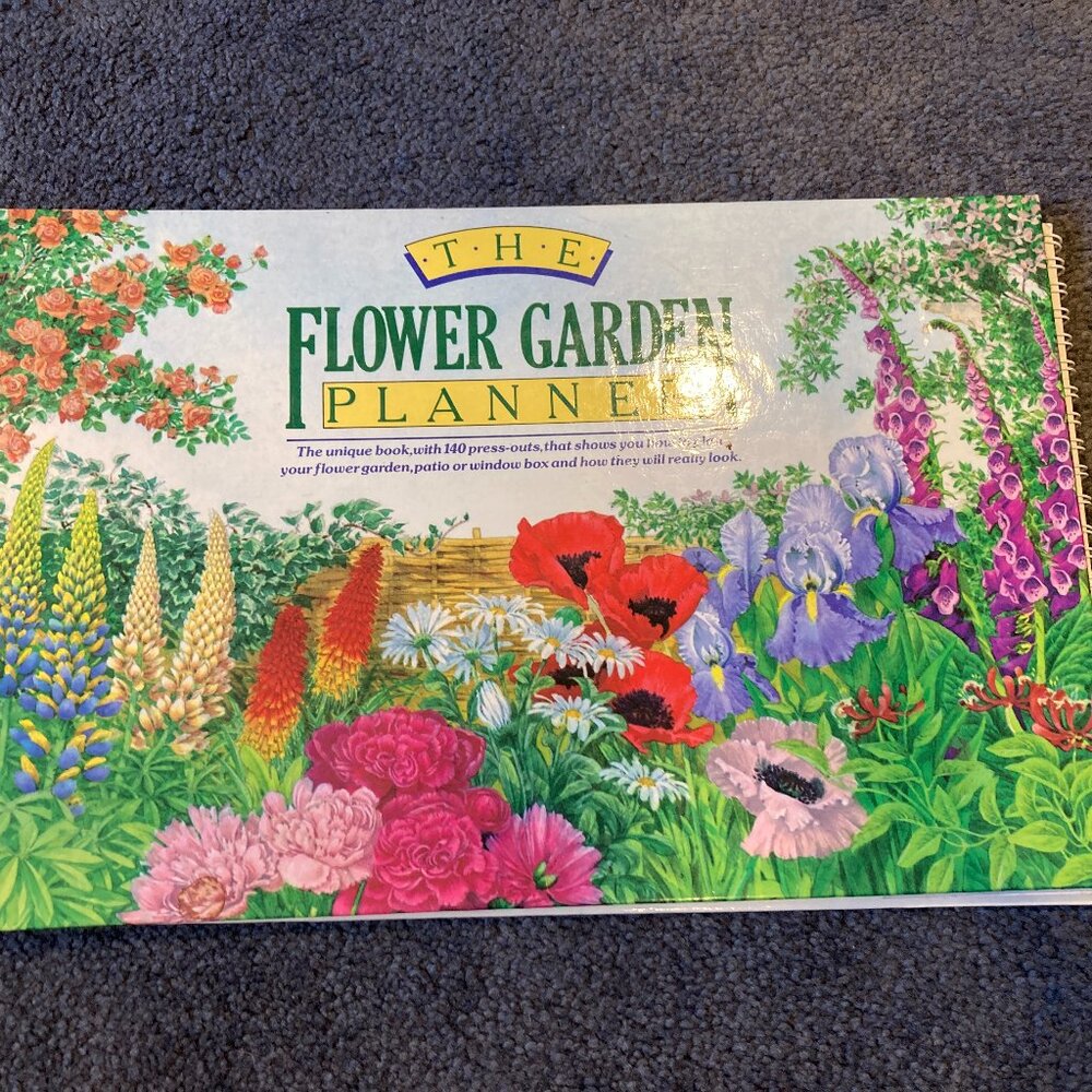 The Flower Garden Planner Book  Garden Planning 1984 Wire Binding 140 Press Outs